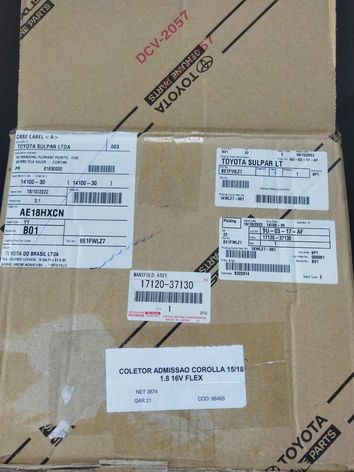 Coletor Admissao Corolla 16V Flex 2015 2018 COD-66465 (9)